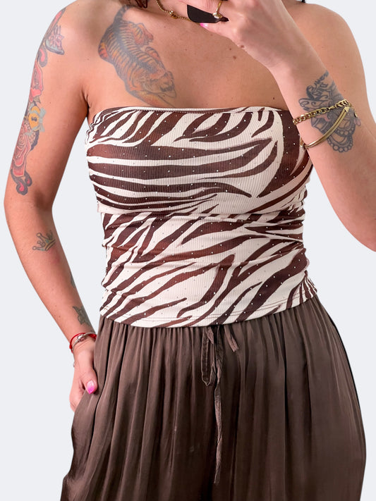 Top Banda Sauvage Strass -Talla Unica- REF:10736CH