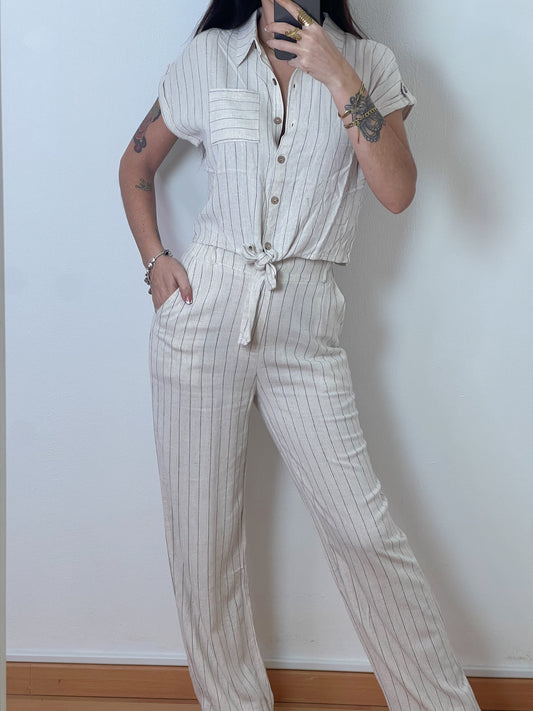 Conjunto Lino Rayas REF:24118/24119E