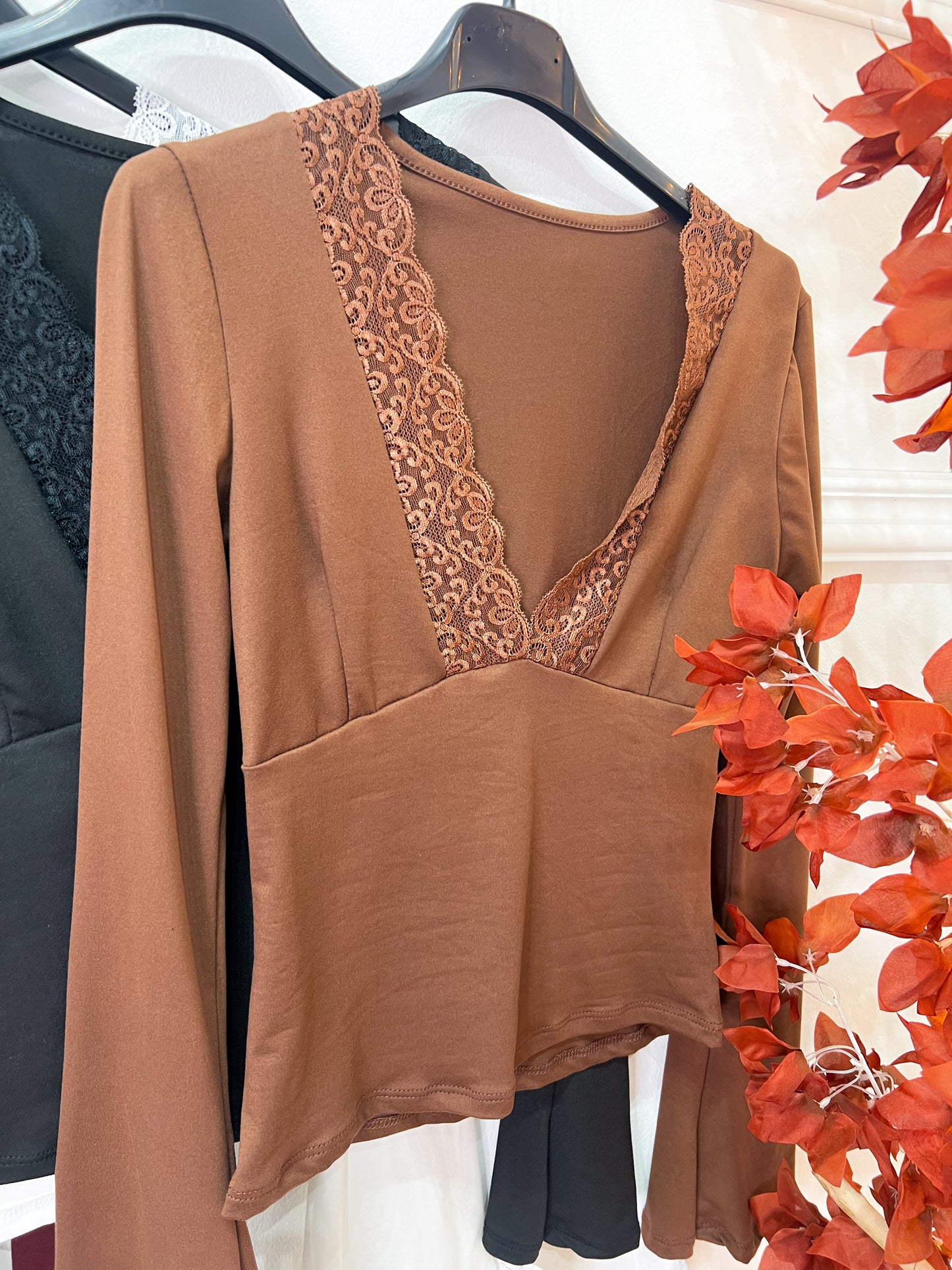 Camiseta V Encaje -Talla Unica- REF:24912CH