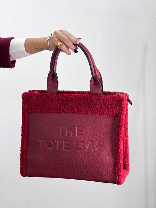 Bolso Tote Bag Borreguito Burdeos