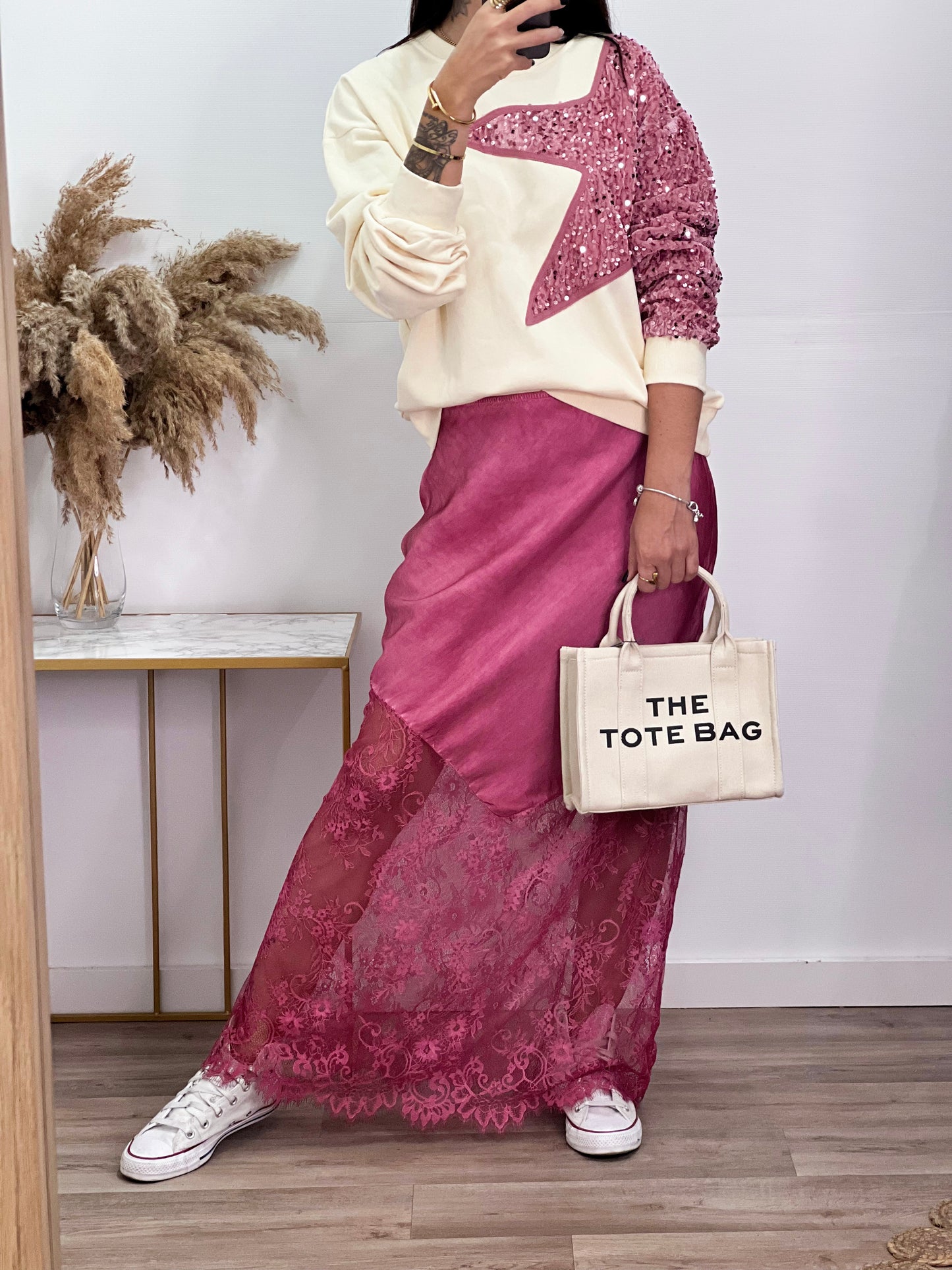 Falda Fabia Tono Vino •Exclusive• -Talla Unica- REF:390236324ON