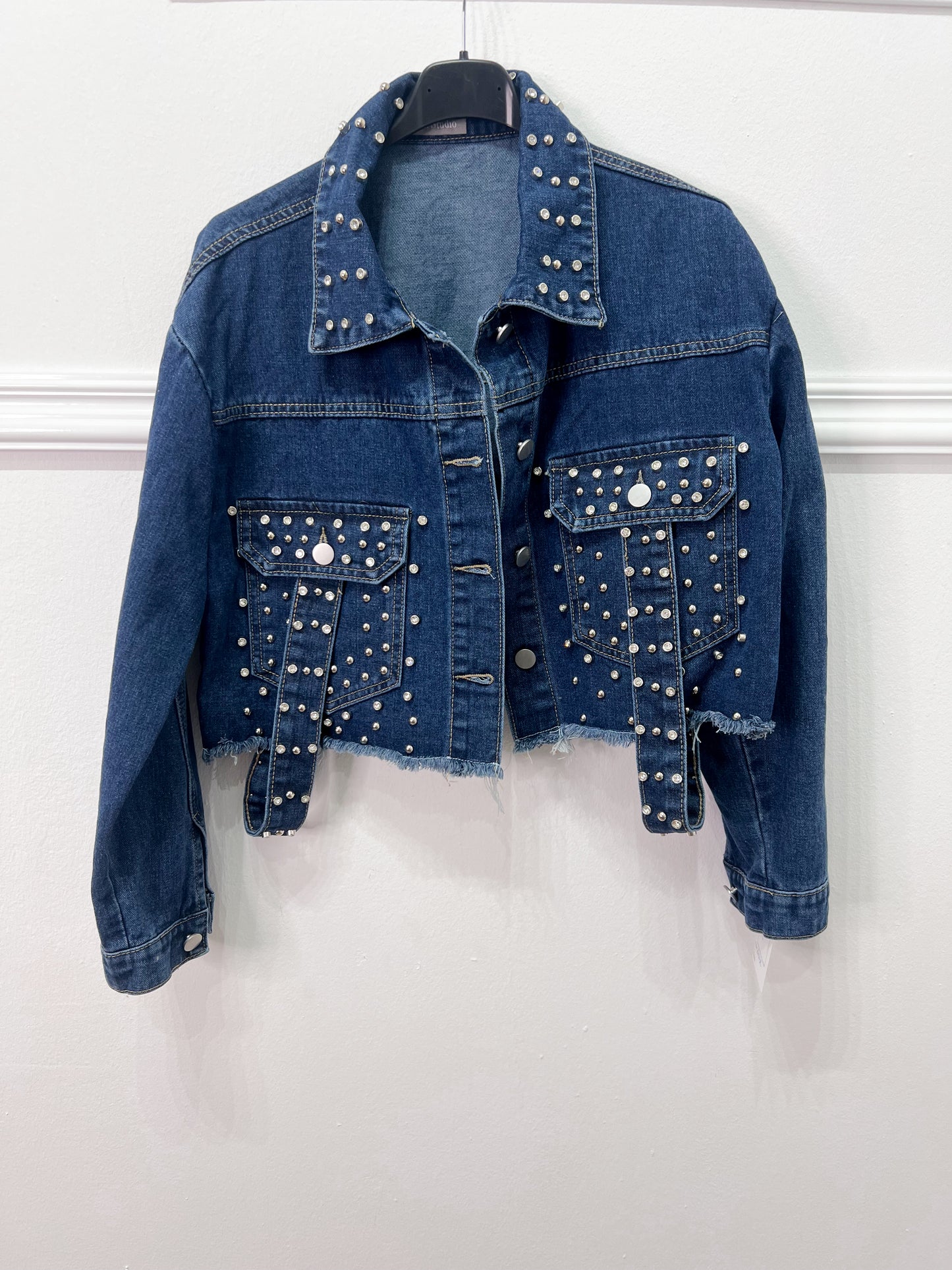 Chaqueta Denim Pedrería -Talla Unica- REF:24313E