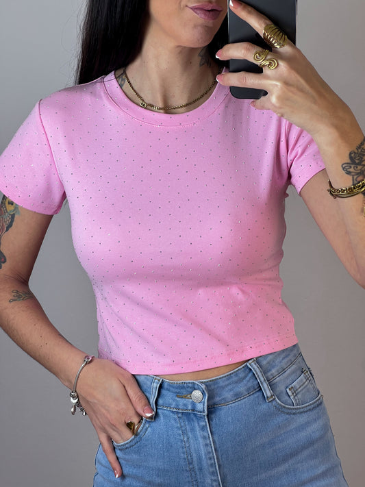 Camiseta Brillo Strass -Talla Unica- REF:60352E
