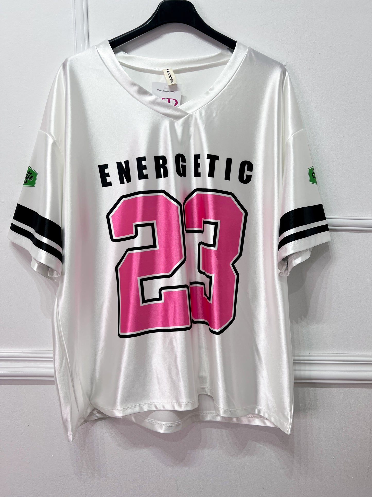 Camiseta Energetic Blanca Oversized -Talla Unica-REF:10948LD