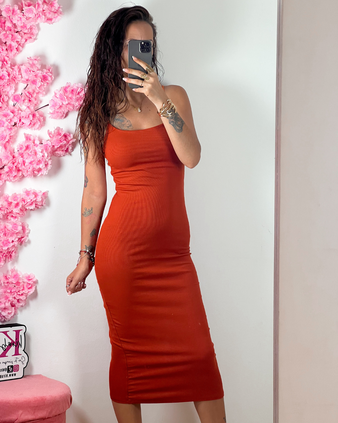 Vestido Básico Canalé -Talla Unica- REF:3389E