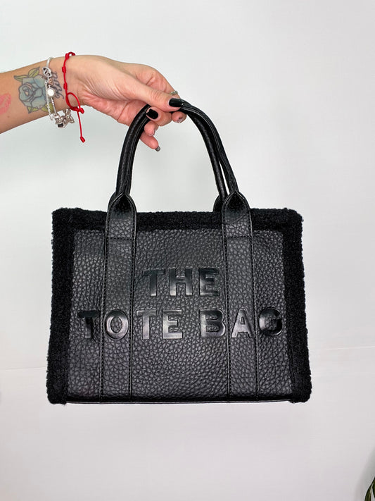 Bolso Tote Bag Borreguito Pequeño Negro