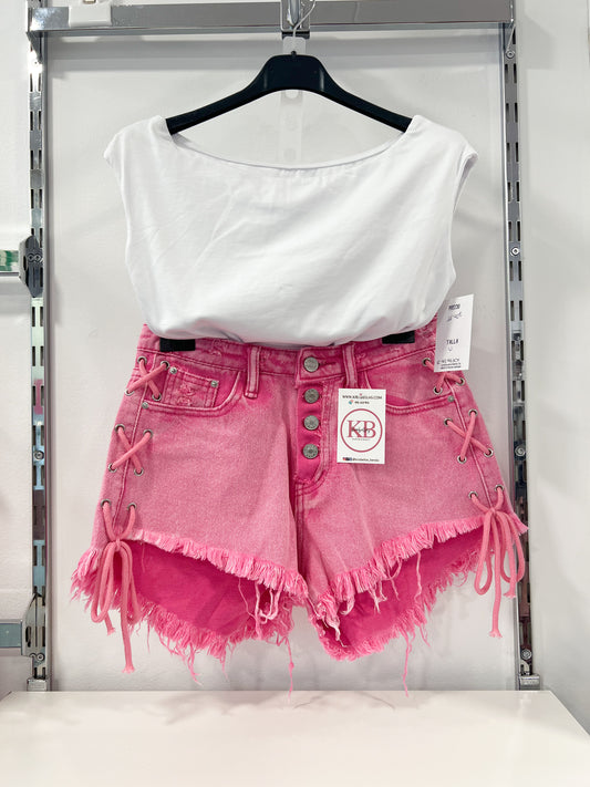 Pantalon Short Trenzado Rosa REF:25120E