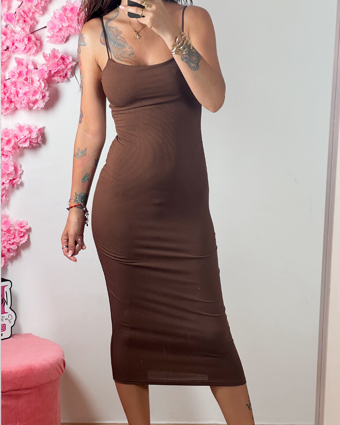 Vestido Básico Canalé -Talla Unica- REF:3389E