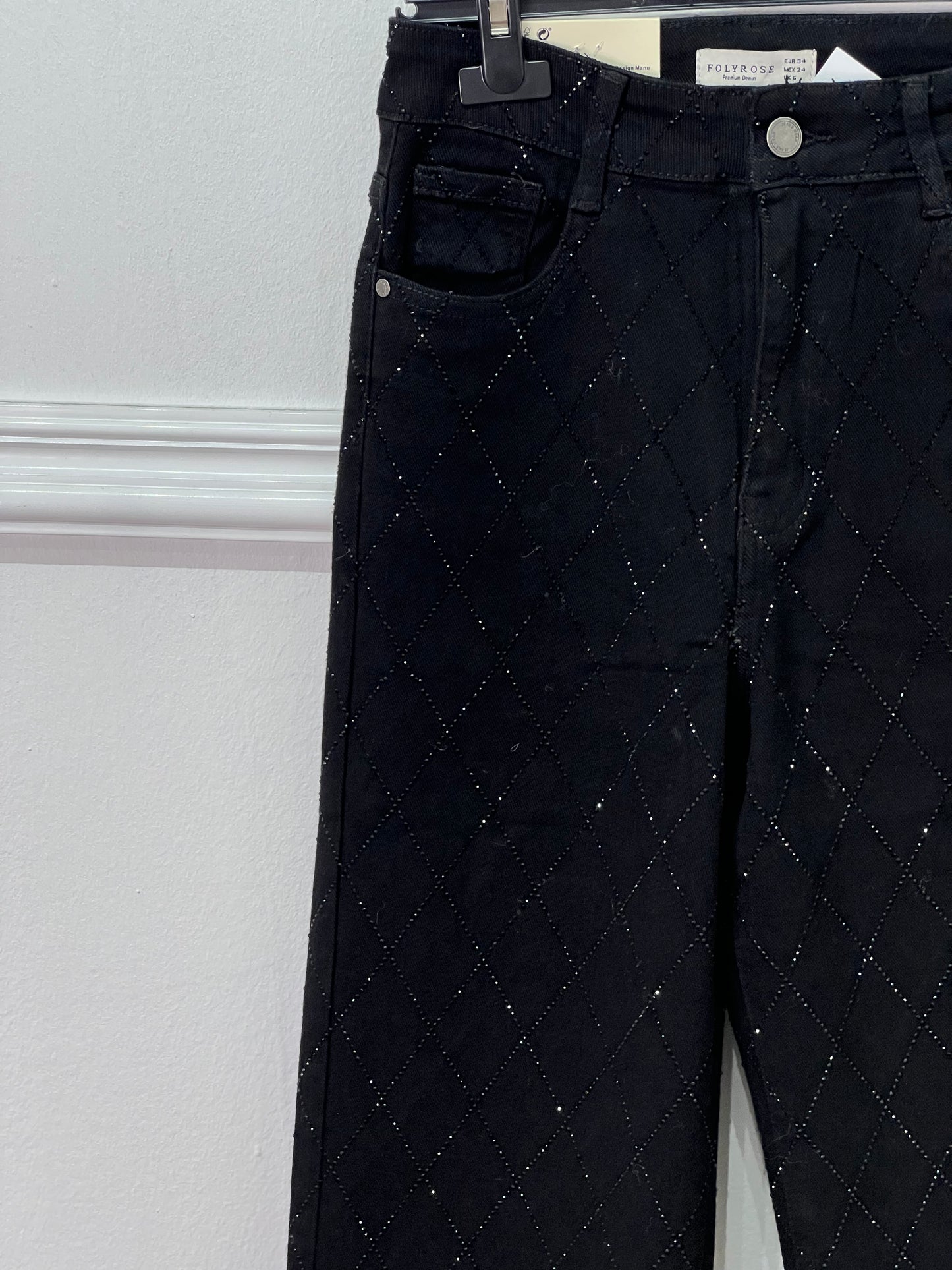 Jeans Brillo Negro REF:10345LT