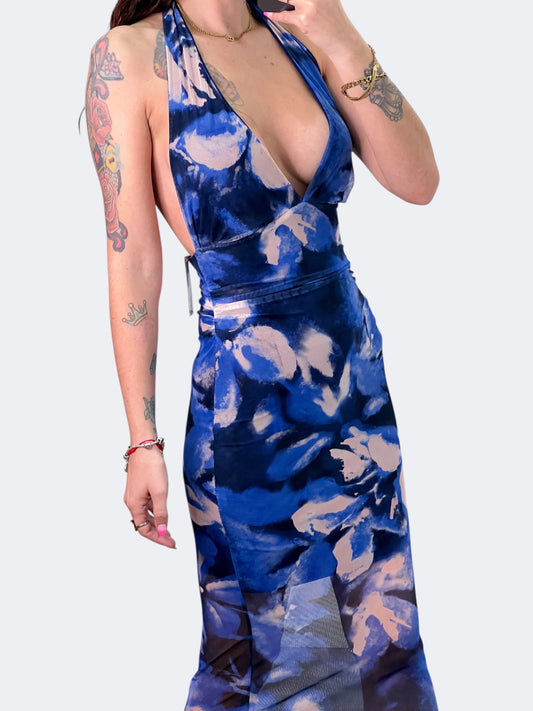 Vestido Florida Azul -Talla Unica- REF:34151E