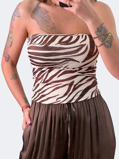 Top Banda Sauvage Strass -Talla Unica- REF:10736CH