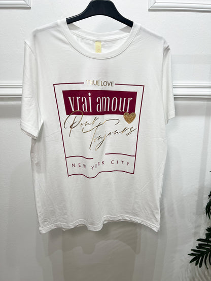 Camiseta Amour -Talla Unica- REF: 2324EM