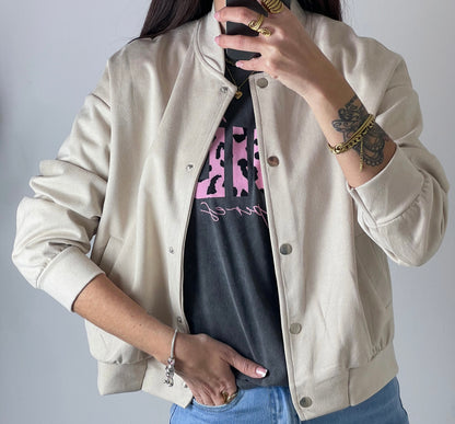 Bomber Paula Beige -Talla Unica- REF:23492N