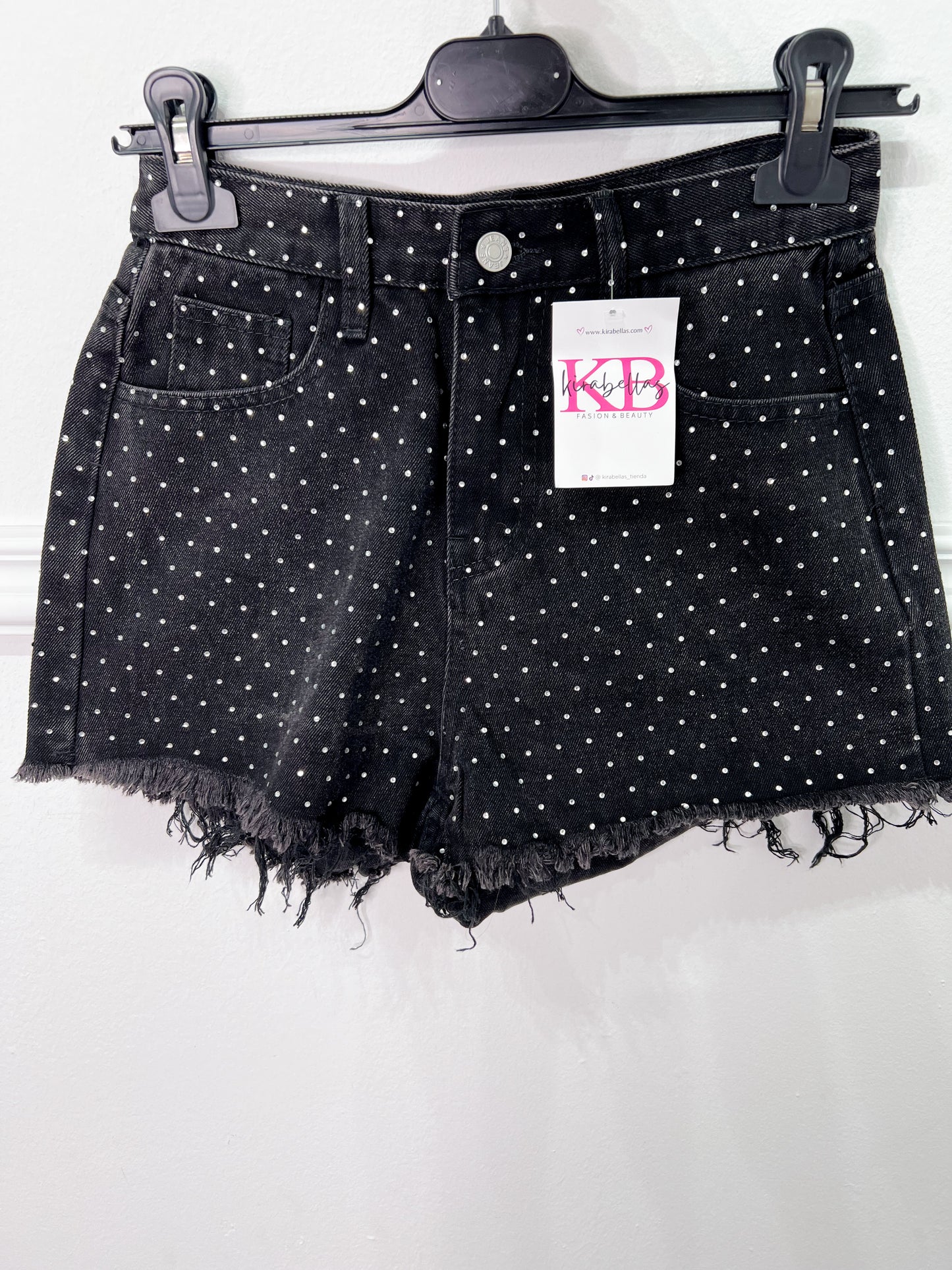 Short Denim Brillo Negro REF:24236E