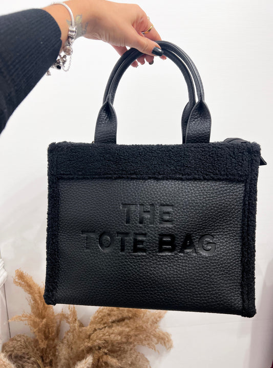 Bolso Tote Bag Borreguito Negro