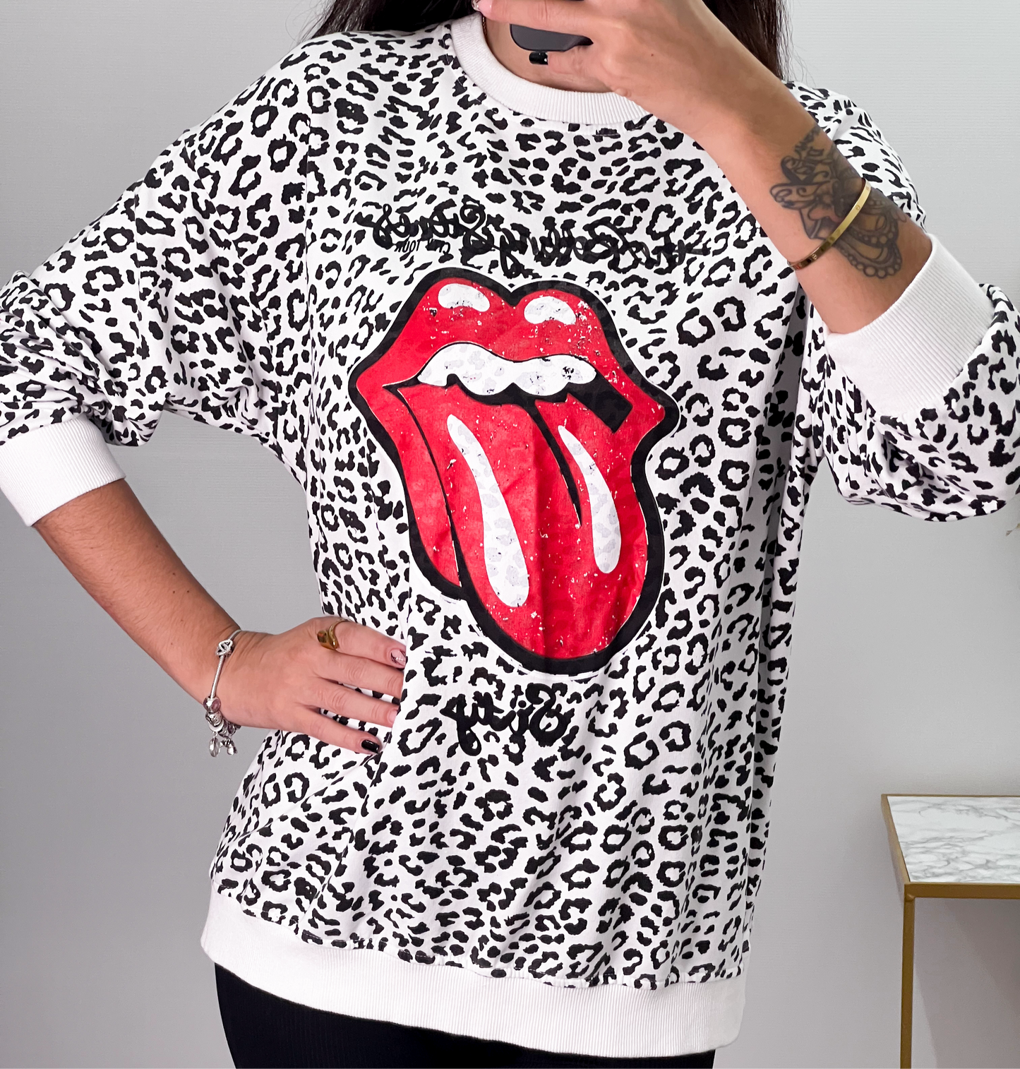 Sudadera Print Rolling Blanca -Talla Unica- REF:90041CB