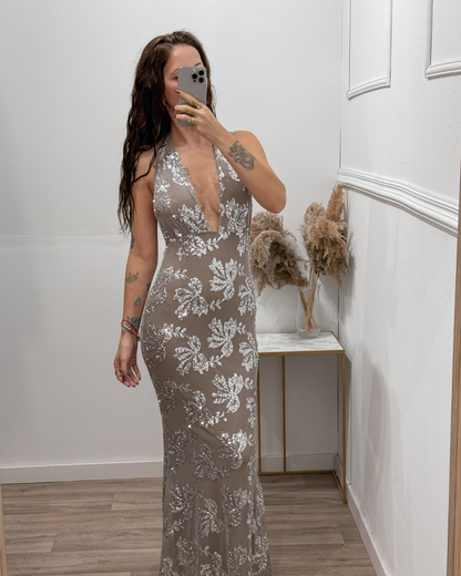 Vestido Giselle Taupe -Talla Unica- REF:27295CH