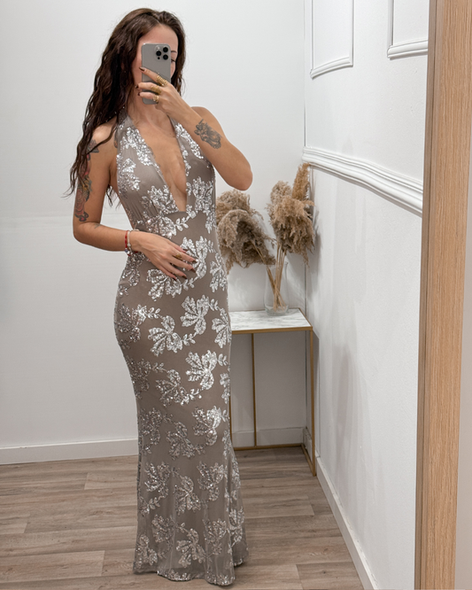Vestido Giselle Taupe -Talla Unica- REF:27295CH