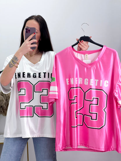 Camiseta Energetic Rosa Oversize -Talla Unica-REF:10948LD