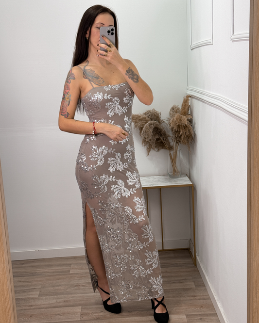 Vestido Paris Taupe -Talla Unica- REF:27413CH
