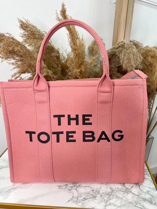 Bolso Tote Bag Grande Rosa